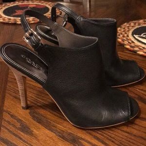 Coach Slingback Peep toe heels 6.5B (M)